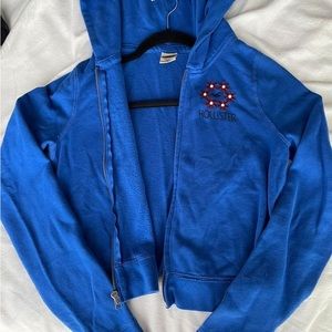 Hollister Cropped Zip Up Hoodie